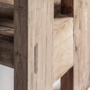 Estantería de madera recuperada en color marrón 170 x 44 x 208 cm – detalle