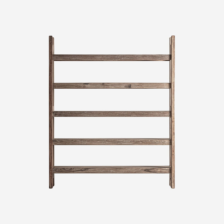 Estantería de madera recuperada en color marrón 170 x 44 x 208 cm
