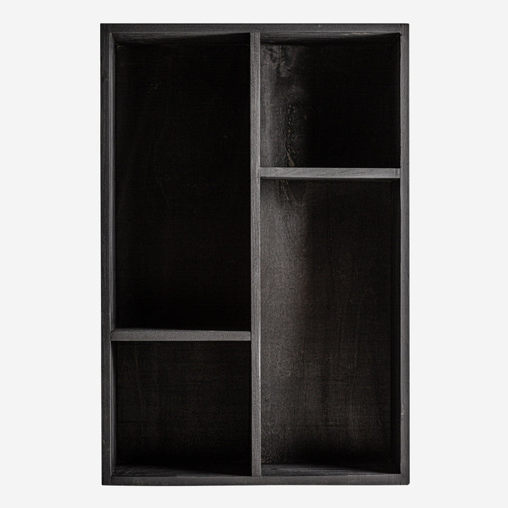 Estantería de madera recuperada en color negro