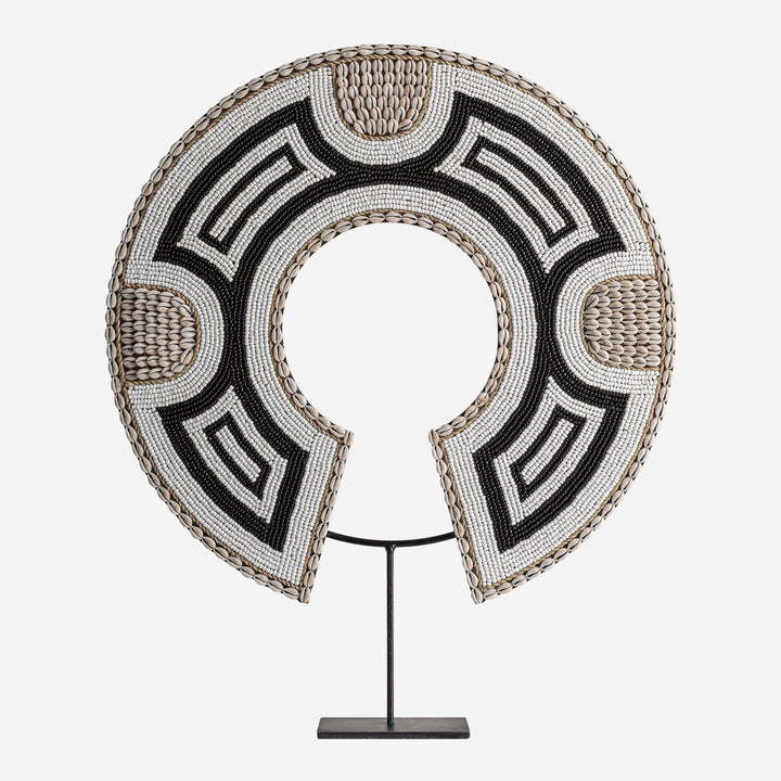 Figura decorativa de bambú y hierro en tonos neutros 50 x 61 cm