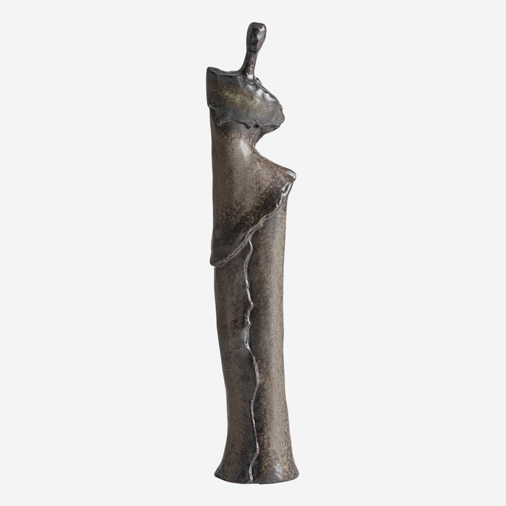 Figura decorativa de cerámica en color marrón 12 x 11 x 65 cm