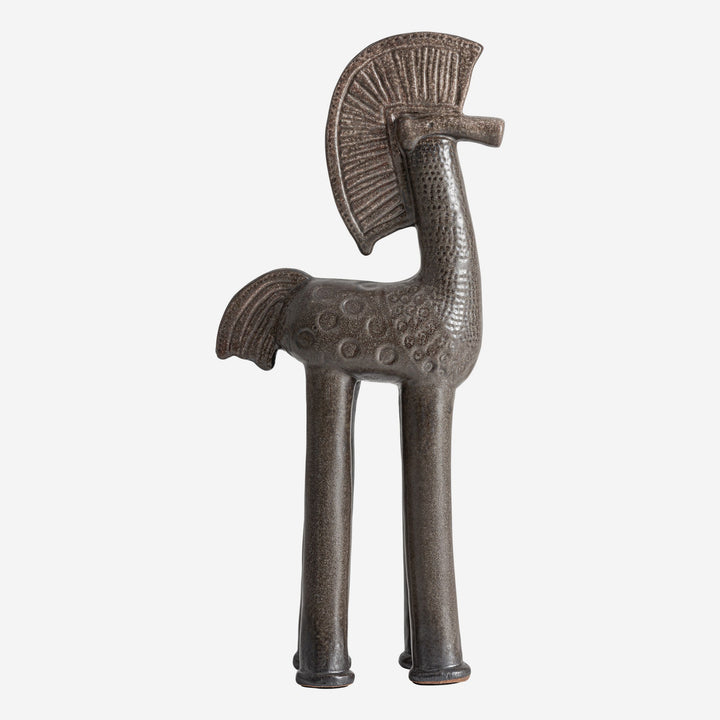 Figura decorativa de cerámica en color marrón 20 x 12 x 47 cm