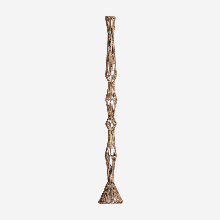 Figura decorativa de fibra de banano y hierro en color marrón