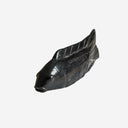 Figura decorativa de madera petrificada en tonos marrones