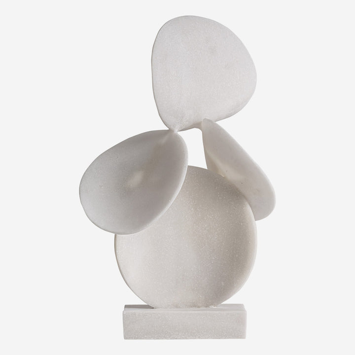 Figura decorativa de resina en color blanco