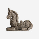 Figura decorativa de terracota en tonos verdes