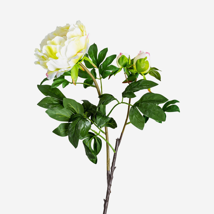 Flor artificial de plástico en color blanco de estilo clásico (pack de 12)