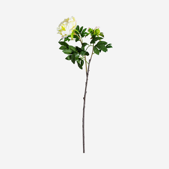 Flor artificial de plástico en color blanco de estilo clásico (pack de 12)