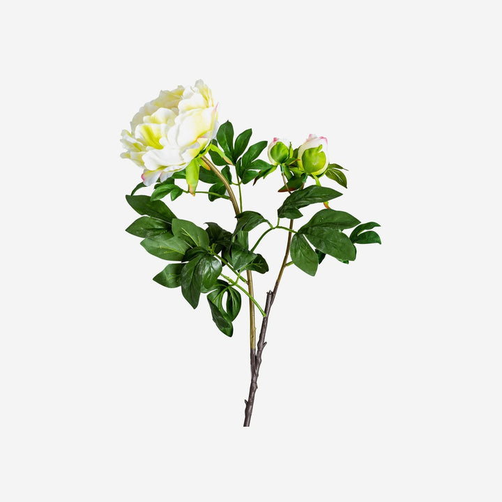 Flor artificial de plástico en color blanco de estilo clásico (pack de 12)
