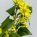 Flor artificial de plástico y poliéster en color amarillo (pack de 12) – detalle