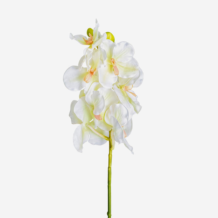 Flor artificial de plástico y poliéster en color blanco 1 x 76 cm (pack de 12)