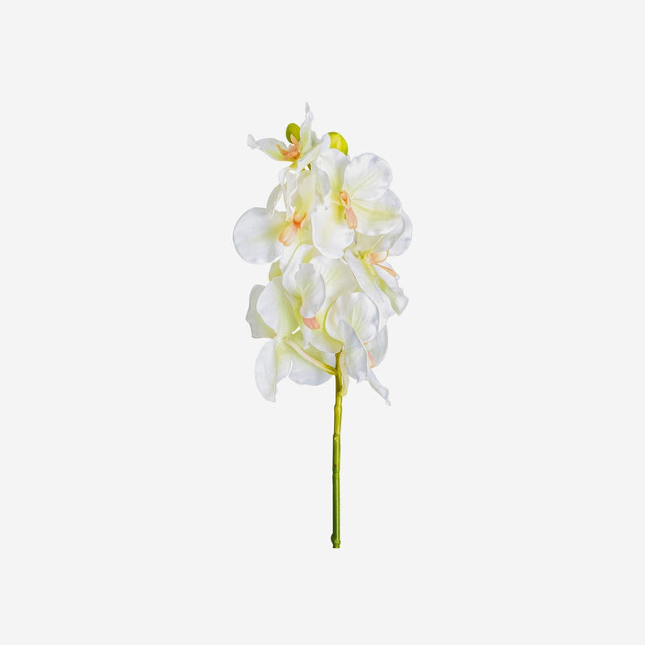 Flor artificial de plástico y poliéster en color blanco 1 x 76 cm (pack de 12)
