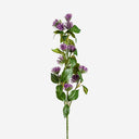 Flor artificial de plástico y poliéster en color morado (pack de 12)
