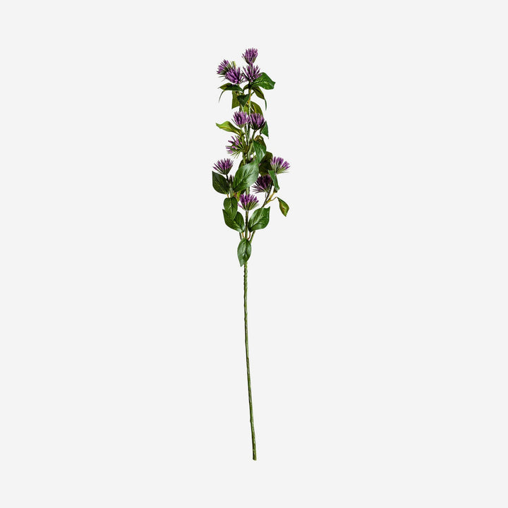 Flor artificial de plástico y poliéster en color morado (pack de 12)