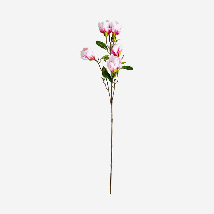 Flor artificial de plástico y poliéster en color rosa (pack de 12)