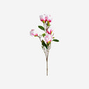 Flor artificial de plástico y poliéster en color rosa (pack de 12)