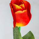 Flor artificial de plástico y poliéster (pack de 24) – Naranja – detalle