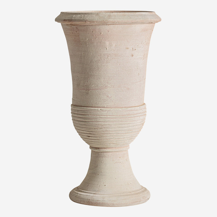 Jarrón de arcilla en color beige 40 x 70 cm