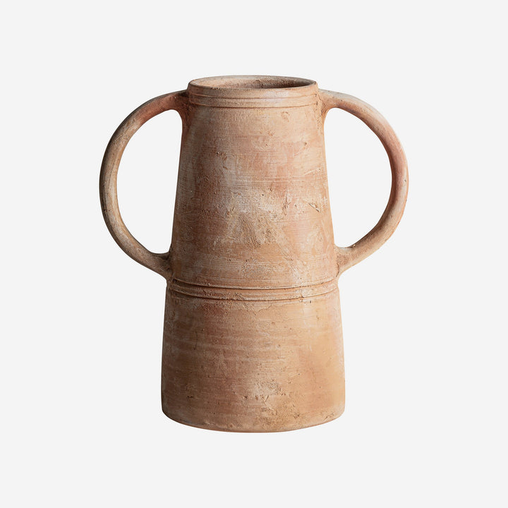 Jarrón de arcilla en tonos marrones 27 x 17 x 28 cm