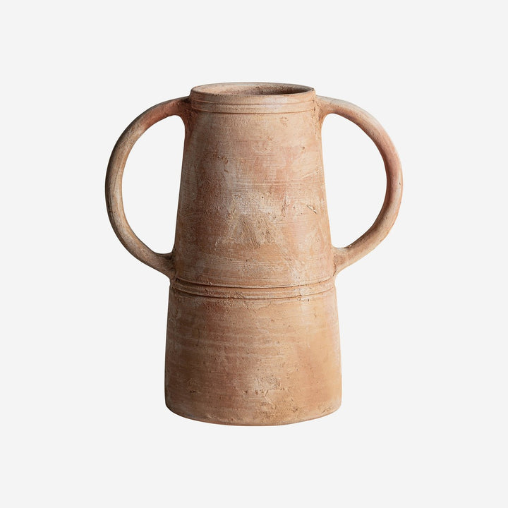 Jarrón de arcilla en tonos marrones 27 x 17 x 28 cm