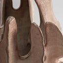 Jarrón de cerámica en color marrón claro 27 x 58 cm – detalle