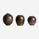 Jarrón de cerámica en tonos marrones 36 x 45 cm