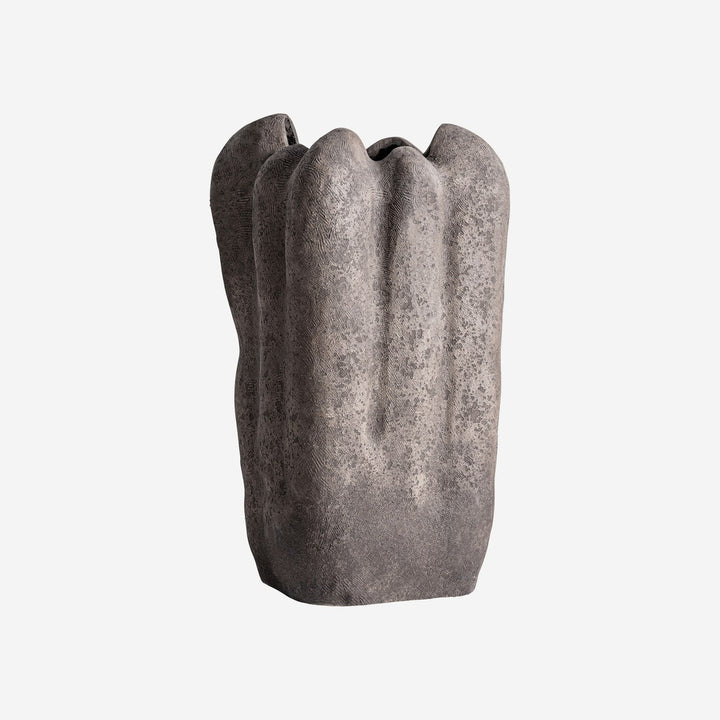 Jarrón de fibrocemento en color gris 50 x 47 x 92 cm