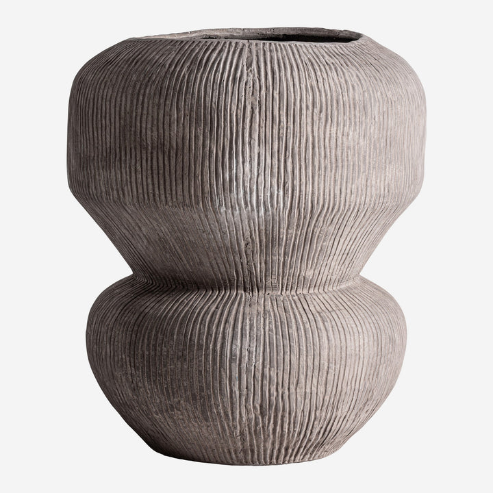 Jarrón de fibrocemento en color gris 62 x 74 cm