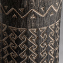 Jarrón de madera de palma en tonos marrones 22 x 80 cm – detalle