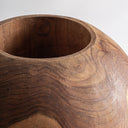 Jarrón de madera de teca en color marrón – 26 x 26 x 27 cm – detalle