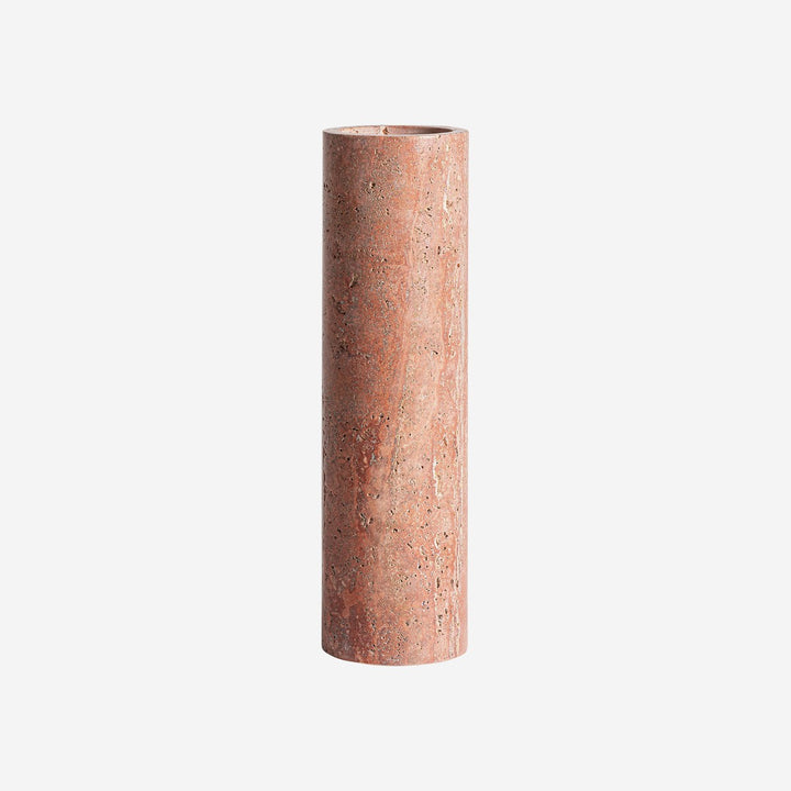 Jarrón de mármol en color rosa palo 10 x 36 cm