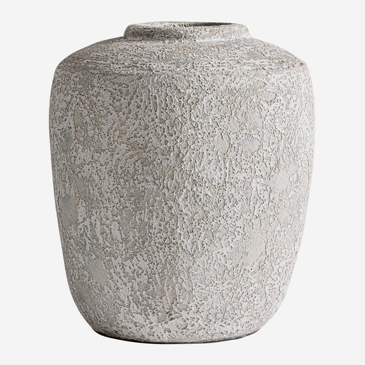 Jarrón de terracota en color gris 30 x 36 cm
