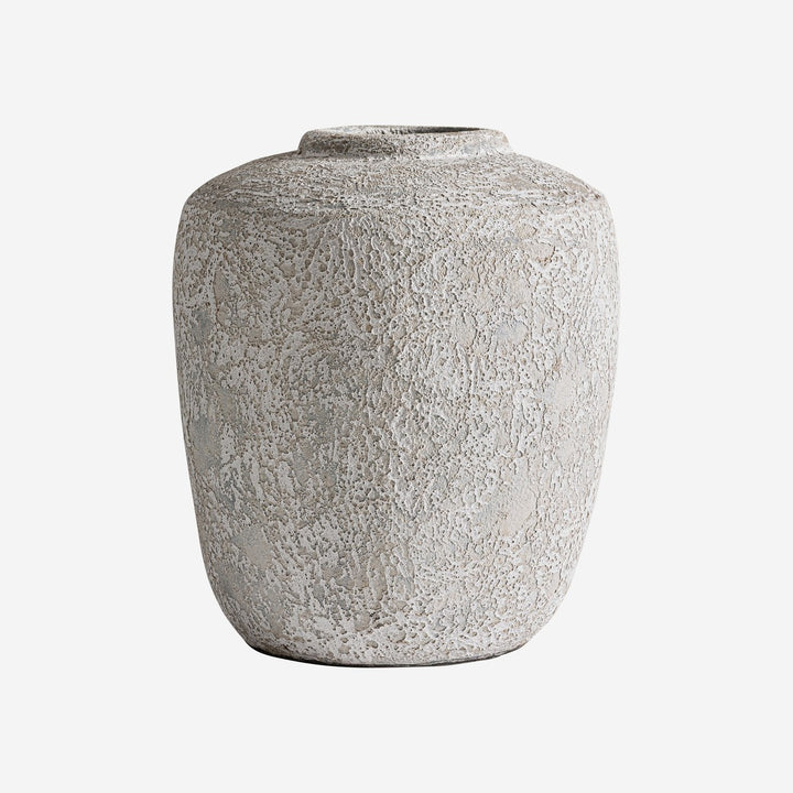 Jarrón de terracota en color gris 30 x 36 cm