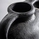 Jarrón de terracota en color negro 40 x 22 x 27 cm – detalle