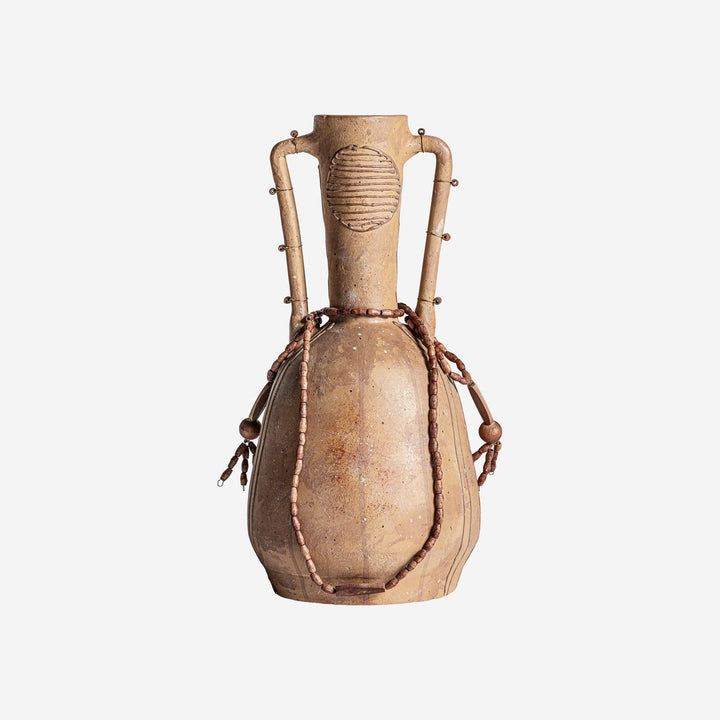 Jarrón de terracota en tonos marrones 20 x 41 cm