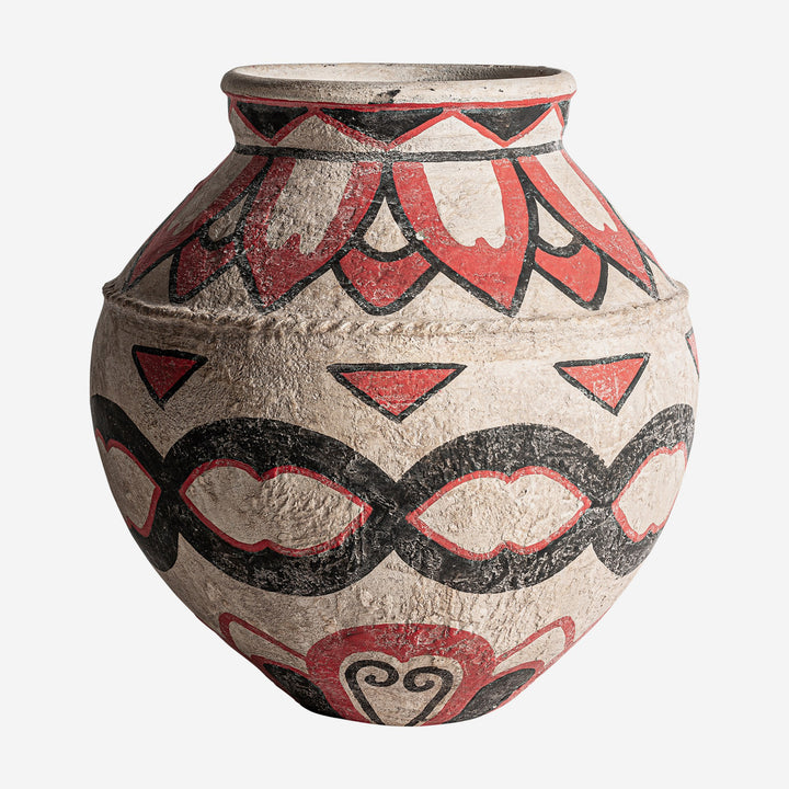 Jarrón de terracota multicolor 40 x 44 cm