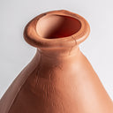Jarrón de vidrio en color naranja mate – detalle