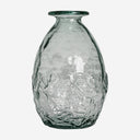 Jarrón de vidrio reciclado transparente