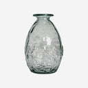 Jarrón de vidrio reciclado transparente