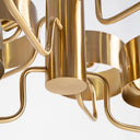 Lámpara colgante de acero en color dorado – detalle