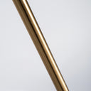 Lámpara colgante de acero y cristal en color dorado – detalle