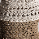 Lámpara colgante de algodón en color blanco 42 x 130 cm – detalle