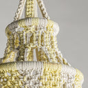 Lámpara colgante de algodón en color blanco 60 x 110 cm – detalle