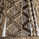 Lámpara colgante de algodón en color marrón 50 x 120 cm – detalle
