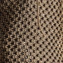 Lámpara colgante de algodón en color marrón 70 x 117 cm – detalle