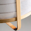 Lámpara colgante de bambú y lino en color marrón – detalle