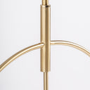 Lámpara colgante de cristal y acero en color marfil 47 x 12 x 156 cm – detalle