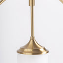 Lámpara colgante de cristal y acero en color marfil 47 x 12 x 156 cm – detalle