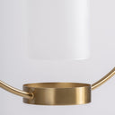 Lámpara colgante de cristal y acero en color marfil 47 x 12 x 156 cm – detalle