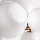 Lámpara colgante de cristal y hierro en color blanco – detalle